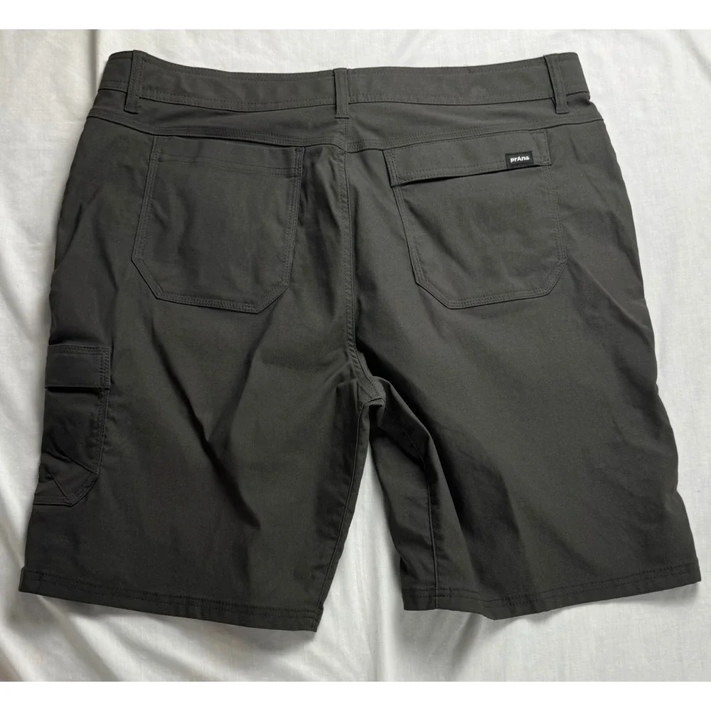 Prana Zion Shorts Mens 38 Charcoal Gray Hiking Cargo Stretch 10 Inseam - Picture 15 of 15